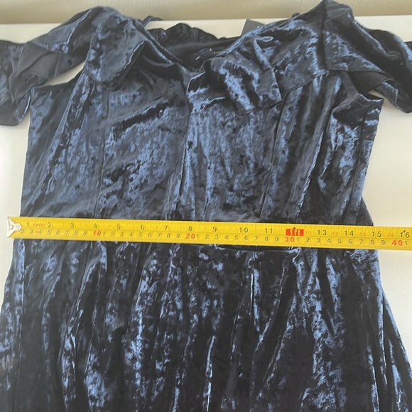 American Eagle Crushed Velvet Ruffle Mini Dress - Picture 8 of 9